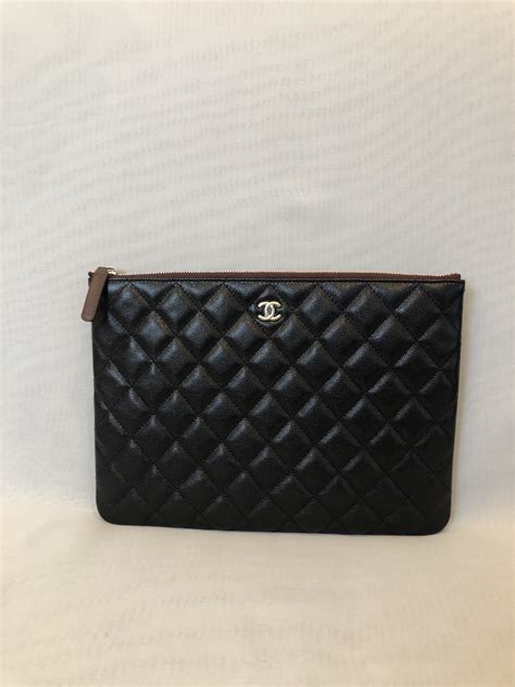 chanel classic pouch large